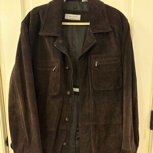 Gorgeous Joseph Abboud Size Large Dark Brown suede jacket